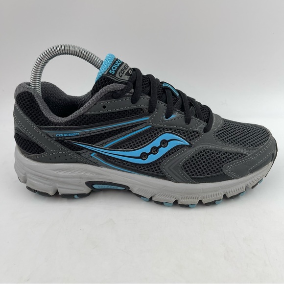 Saucony Shoes - Saucony Women’s Cohesion 9 Grey Blue Running Lace-Up Shoes S15268-2 - Size 7.5